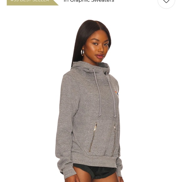 Aviator Nation Gray Cowl Neck Sweater - Picture 2 of 6